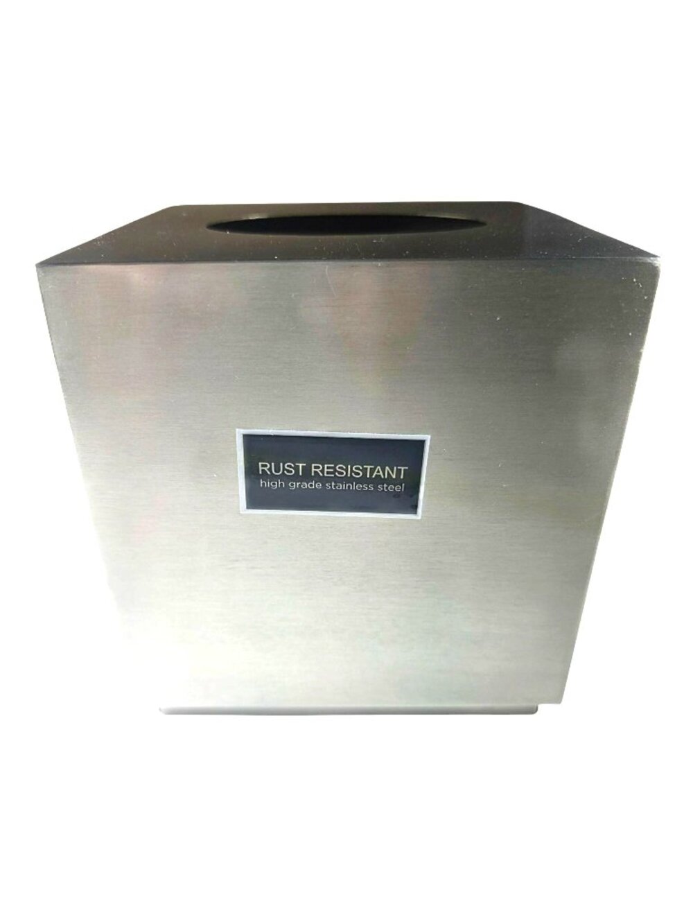 Stainless Steel Tissue Box Cover Holder rust-resistant square modern bathroom